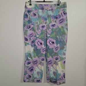 P#22 Davina Size 8 Floral‎ Print Cropped Pants